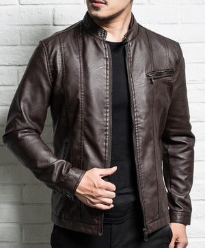 Men Genuine Leather ShipSkin Regular Jacket