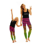 Mom & Daughter Multicolor Striped Yoga Legging Pant