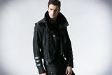 PU Lather Men Polyester Finely Designed Long New Trench Coat