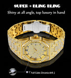 Luxury Gold Quartz Wrist Watch For Men