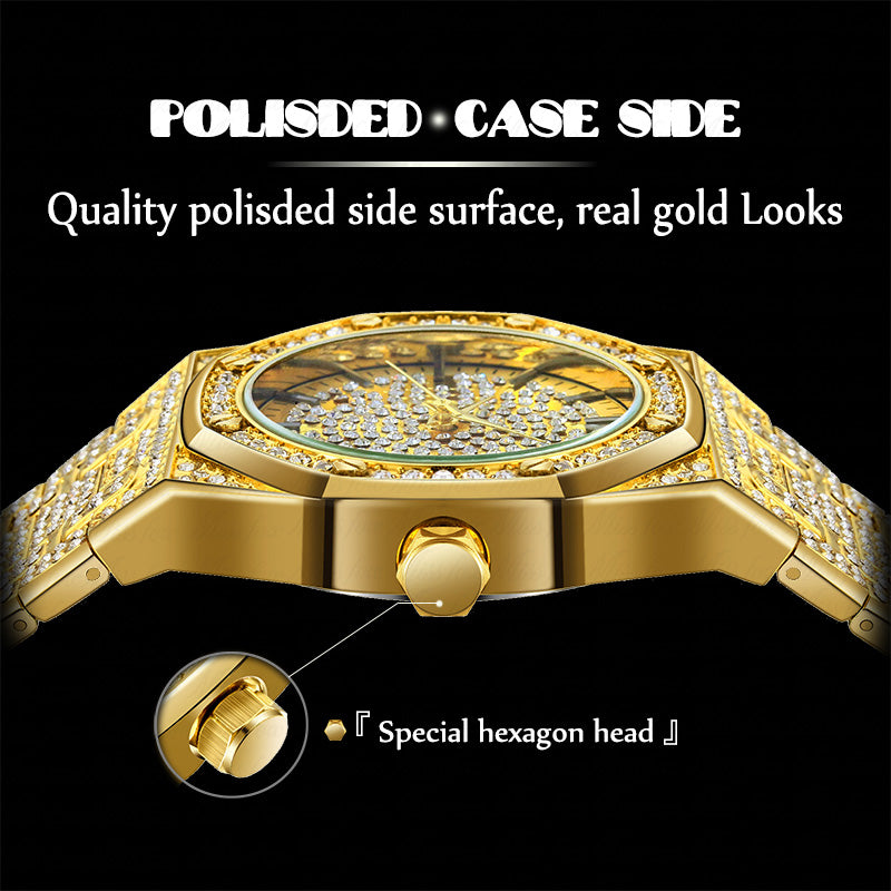 Luxury Gold Quartz Wrist Watch Women