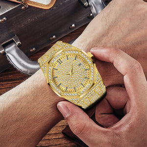 Luxury Gold Quartz Wrist Watch For Men