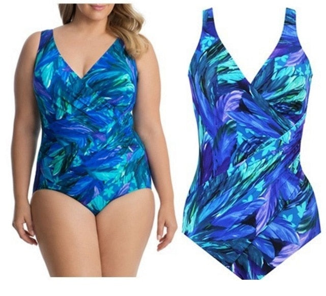 One Piece Full Body Extra Large Premium Floral Summer Swimsuit 2019