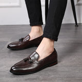 Tassel Loafer Men Boat Shoe Black