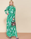 Ladies High Quality Summer Maxi Leaf Floral Dress For All Day Long