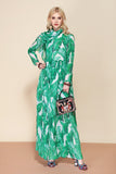 Ladies High Quality Summer Maxi Leaf Floral Dress For All Day Long