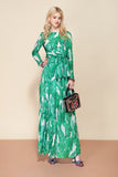 Ladies High Quality Summer Maxi Leaf Floral Dress For All Day Long