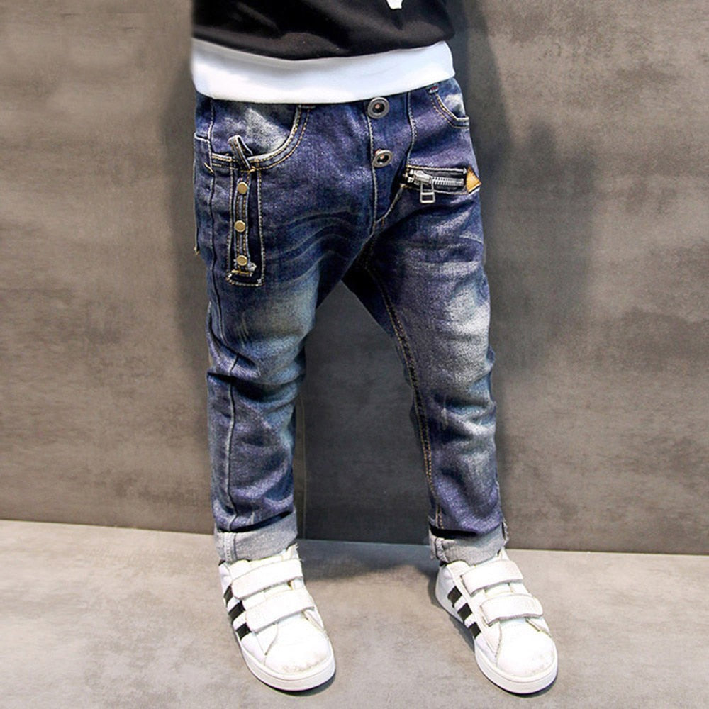 Patchwork Skinny Jeans For Small Boys From 3 To 10 Years