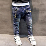 Patchwork Skinny Jeans For Small Boys From 3 To 10 Years