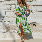 Long Sleeve Maxi Chiffon Beach Boho All Day Long Style