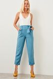 Pintuck Denim Drawstring Pants in TENCEL