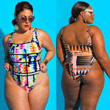 Sling Backless High Waist One Piece Extra Large Summer Swimsuit For Beachwear & Vacation