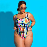Sling Backless High Waist One Piece Extra Large Summer Swimsuit For Beachwear & Vacation