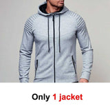 Mens Striped Two Piece Set Hoodie Autumn