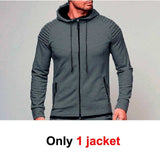 Mens Striped Two Piece Set Hoodie Autumn