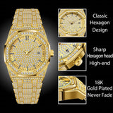 Luxury Gold Quartz Wrist Watch For Men