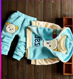 Made With Fleece For Baby Winter Protection Two Piece Set Unisex Full Bodysuit For Baby 9 Months To 3 Years