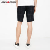 JackJones Men's Linen Window Plaid Shorts