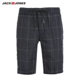 JackJones Men's Linen Window Plaid Shorts