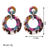 Round Ear Drop Acrylic Boho Earring For Women