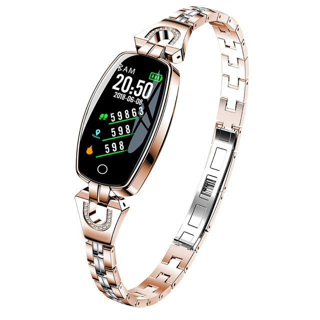 Heart Rate Monitoring Women Waterproof Smart Bluetooth Smartwatch For IOS & Android