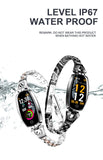 Heart Rate Monitoring Women Waterproof Smart Bluetooth Smartwatch For iOS & Android