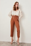 Mink Button Detail Knitted Pants