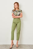 Elegant Khaki High Waist Mom Jeans For Regular Wear To Special Event