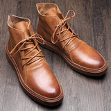 Winter Authentic Leather Lace Up Casual Trend All Season Boot