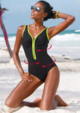 Brazilian Vintage Fashion, Padded Splice Summer Swimming For Beach Wear & Pool