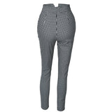 Finest British Style Ladies Grid Belted Casual High Street Pant