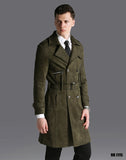 Double Breasted Adjustable Waist Long Winter Windproof Trench