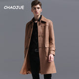 Tailored For Fine Quality Men Polyester Long Overcoat