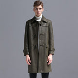 Tailored For Fine Quality Men Polyester Long Overcoat