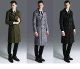 Double breasted Men Long Trench Coat The Cold Breaker