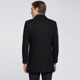 Mens Single Breasted Warmer Woolen Trench Coat