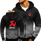 Spring Casual Men Hoodies AKRAPOVIC Decal Zipper Sweatshirts Fashion Mens Hooded Jackets Autumn Male Coat Hoody Outwear