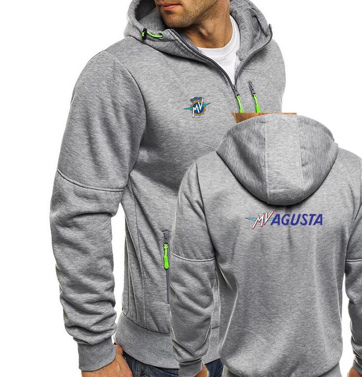 MV Agusta Corse Print Mens zipper Sweatshirt Men Hoodies Autumn Sweatshirts Hoodie Winter Hooded Tracksuit Hombrer Clothes
