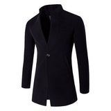 Stand Collar Men Fully Woolen Trench Coat