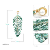 Tree Leaves Long White Green Multi Color Pendant