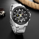 Stainless Still Mens Waterproof Sports Watch By CURREN