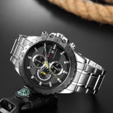 Stainless Still Mens Waterproof Sports Watch By CURREN