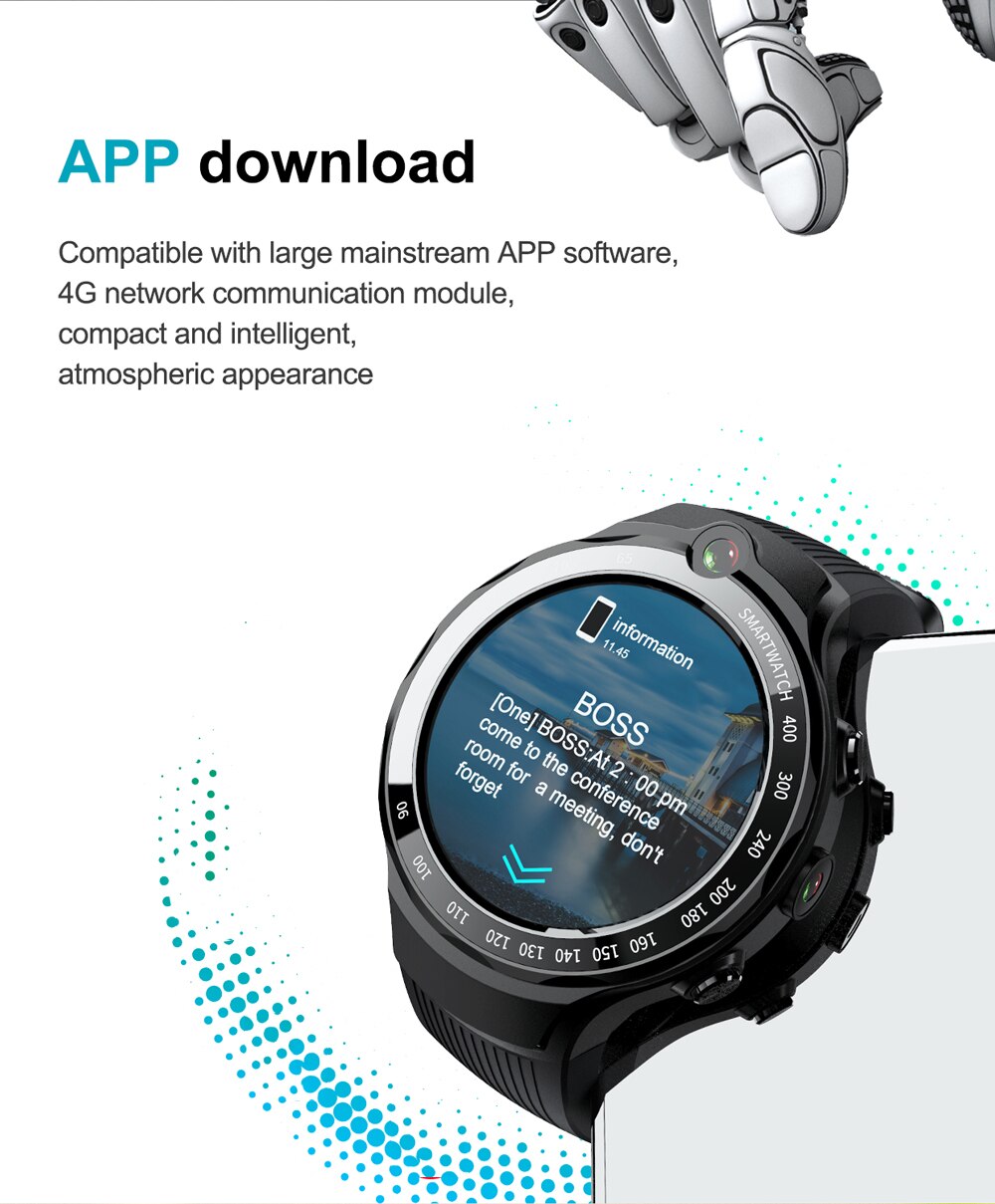 Intelligent Heart Rate Monitoring Smart Sports Watch With Dual Camera GPS & Nano Sim Wifi