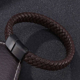 Uniquely Designed Pure Leather Men Gorgeous Bracelet