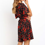 High Quality Elegant Floral Dress With V Neck For Summer Out