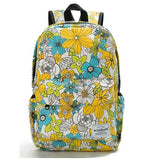 Teenager Girls and Boys Classic Floral Design  Printed Backpack For School & Travel