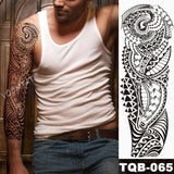 Large Arm Sleeve Tattoo Angel Wings Pigeon Jesus Waterproof Temporary Tattoo Sticker Holy Holiness Men Full Skull Totem Tattoo