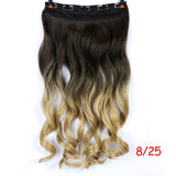 SHANGKE 28''  Long Synthetic Hair Clip In Hair Extension Heat Resistant Hairpiece Natural Wavy Hair Piece