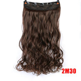 MUMUPI Clip In Hair Extension Ombre 24 Inches Blonde Black Full Head Synthetic Natural Curly Wavy Hairpiece Hair Pieces Headwear