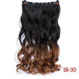 SHANGKE 28''  Long Synthetic Hair Clip In Hair Extension Heat Resistant Hairpiece Natural Wavy Hair Piece